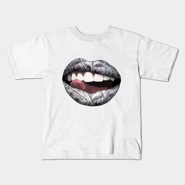 Dollar print Kids T-Shirt by SassySavage